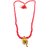 Raviour Lifestyle Rudraksh Mahadev Trishul Ganesh Pendant With Red Hakik Agate 108 beads Mala