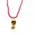 Raviour Lifestyle Mahadev Shiva Om Rudraksha Pendant With Red Hakik Agate 108 beads Mala