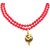 Raviour Lifestyle Lord shiv punchmukhi rudraksha Om pendant With Red Hakik Agate 108 beads Mala