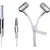 Universal Zipper Earphone Earbuds in Ear Zip Wired Headset 3.5mm with Microphone Headphone