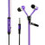 Zipper Earphone Tangle Free High Bass Stereo 3.5mm Jack Volume Control Buttons with Hands-Free Microphone
