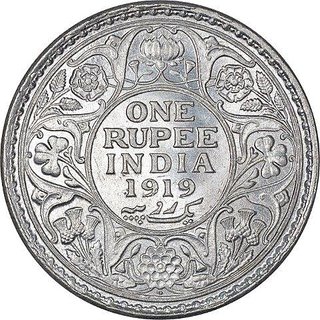 one rupees coin 1919 fine condition.