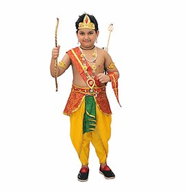 Kaku Fancy Dresses Ram Costume for Boy/Ram Navami/Dushera Costume/Ramlila Play/Mythological Costume for Boys