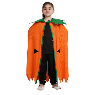 Kaku Fancy Dresses Pumpkin Robe Cape for Halloween Costume - Orange