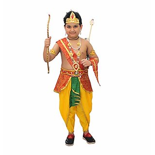 Kaku Fancy Dresses Ram Costume for Boy/Ram Navami/Dushera Costume/Ramlila Play/Mythological Costume for Boys
