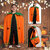 Kaku Fancy Dresses Pumpkin Robe Cape for Halloween Costume - Orange