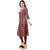 Urban Krowd Women Printed Pure Cotton Straight Kurta  (Multicolor)