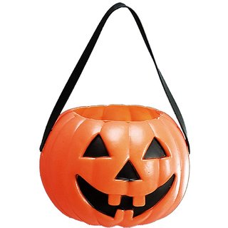Kaku Fancy Dresses Halloween Pumpkin Baskets for Kids  Halloween Pumpkin Plastic Basket - Small Pack Of 3