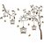 Walltola PVC Multicolor Nature Brown Wall Sticker-Tree With Birds and Cages (50X70 cm).