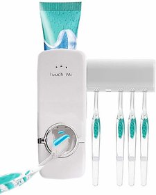 SELL MART Plastic Toothbrush Holder (White, Wall Mount)