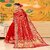 Women's Latest Design Red Color Lichi Cotton Saree