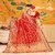 Women's Latest Design Red Color Lichi Cotton Saree