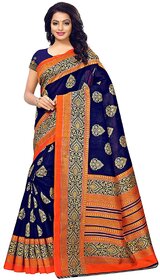 SVB Saree Dark Blue  Orange  Mysore Silk saree