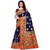 SVB Saree Dark Blue  Orange  Mysore Silk saree