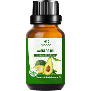 Vihado Best Fresh, Natural  Organic raw unrefined cold pressed Avocado oil for Hair Hair Oil (10 ml)