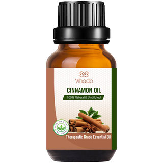 Vihado Best Cinnamon Essential Oil 100 for Diffusers, Toilets, Wardrobes (10 ml)