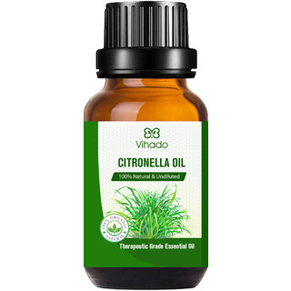 Vihado Best Citronella Natural Essential Oil(10 ml) (Pack of 1) (10 ml)