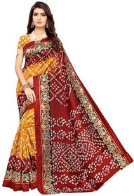 Sharda Creation Red  Yellow  Mysore Silk Saree