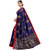 Sharda Creation Navy Blue Mysore Silk Kalamkari Saree
