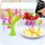 Fruit Fork 6 Birds Fork with Stand (Multicolour)