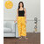 Fabclub Women Rayon Striped Free Size Palazzo (Mustard Yellow)