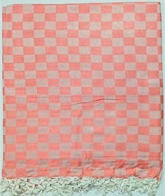 Lucky Sleep Handloom Bhagalpuri Organic Andi Dull Chadar AC Blanket Checkered ( Red, 250X137 cm )