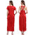 Juliana Dream Women's Satin Red Solid Nightwear