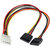 SATA III (Sata 3) Cable with Locking Latch + Molex Y Splitter Dual SATA Power Cable (Pack of 2).