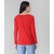 Vivient Women Red Button Plain Tshirt