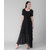 Vivient  Women Black Plain Georgette Dress