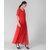 Vivient Women Red Plain Georgette Dress