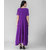 Vivient Women Purple Plain Georgette Dress