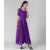 Vivient Women Purple Plain Georgette Dress