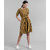 Vivient Women Yellow Check Printed Short Dress