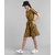 Vivient Women Yellow Check Printed Short Dress