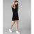 Vivient Women Black Plain Short Hosery Dress