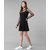 Vivient Women Black Plain Short Hosery Dress