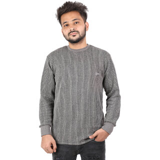 Gophar winter wear round neck dark grey Thermal for men's.