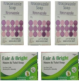Itraconazole Anti-Fungal Medicated Soap 3+2 Fair  Bright Soap
