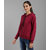 Raabta Maroon Plain SweatShirt With Ziper