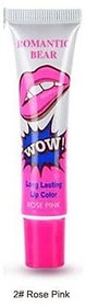 ROMANTIC BEAR Women Make Up Tint WOW Long Lasting Tint Lip Peel Off Lipstick Full lips Lip Gloss Tatto - ROSE PINK