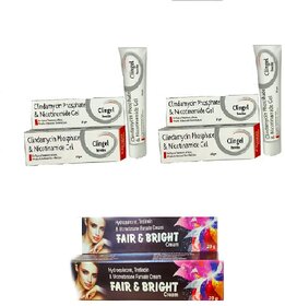 Clingel Cream for topical treatment of Acne, Pimples Cream 2+1 Fair  Bright Cream