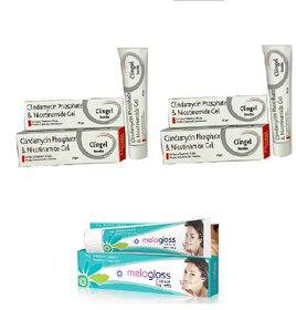 Clingel Cream for topical treatment of Acne, Pimples Cream 2+1 Melagloss Cream