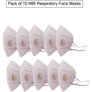 Pack of 10 N95 Respiratory Face Masks