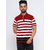 Madtee Striped Half Sleeve Polo T Shirt