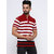 Madtee Striped Half Sleeve Polo T Shirt