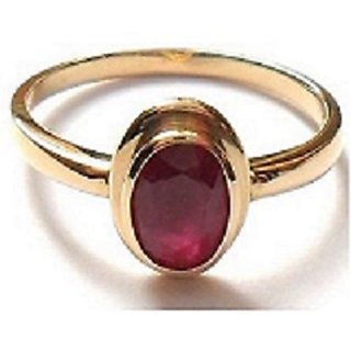 Ruby Ring  7.25 Carat Panchdhatu Gold Plated for Men  Women by CEYLONMINE