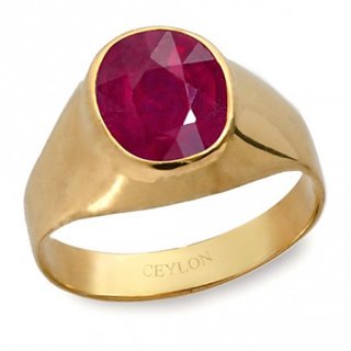 Red 7.25 Ratti Natural Certified Ruby Ring for Men and Women by CEYLONMINE
