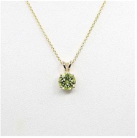 Peridot original  lab certified 6.25 ratti Gold Plated Pendant without chain for astrological purpose by CEYLONMINE