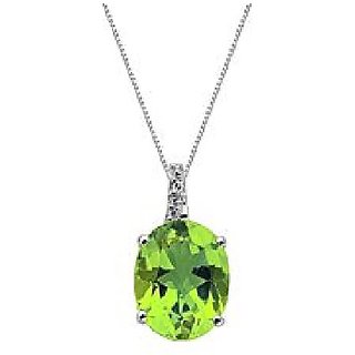 6.5 Carat Stone Peridot Silver Pendant without chain for unisex by CEYLONMINE